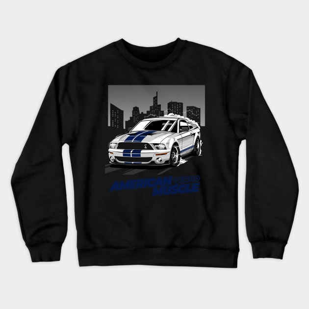 Shelby Cobra GT 500 White Crewneck Sweatshirt by aredie19